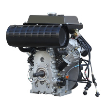 22kW Motor diesel de aire de menor tamaño refrigerado por aire con salida del eje del keyway